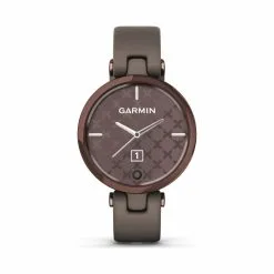 Montre Garmin Lily Lunette Bronze Avec Un Bracelet En Cuir Italien Gris Taupe