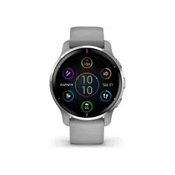 Montre Garmin Venu 2 Plus Silver Avec Bracelet Silicone Gris Clair