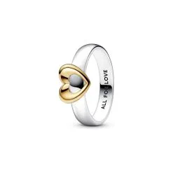 Bague Pandora En Argent Et Métal Doré Taille 52