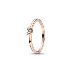 Bague Pandora En Métal Doré Rose Et Oxydes De Zirconium Taille 54