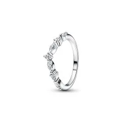 Bague Pandora Timeless Vœu Alternance Scintillante En Argent, Taille 54