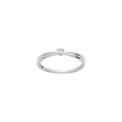 Descours 1893 Bague En Or Blanc Et Diamant, 0.05ct