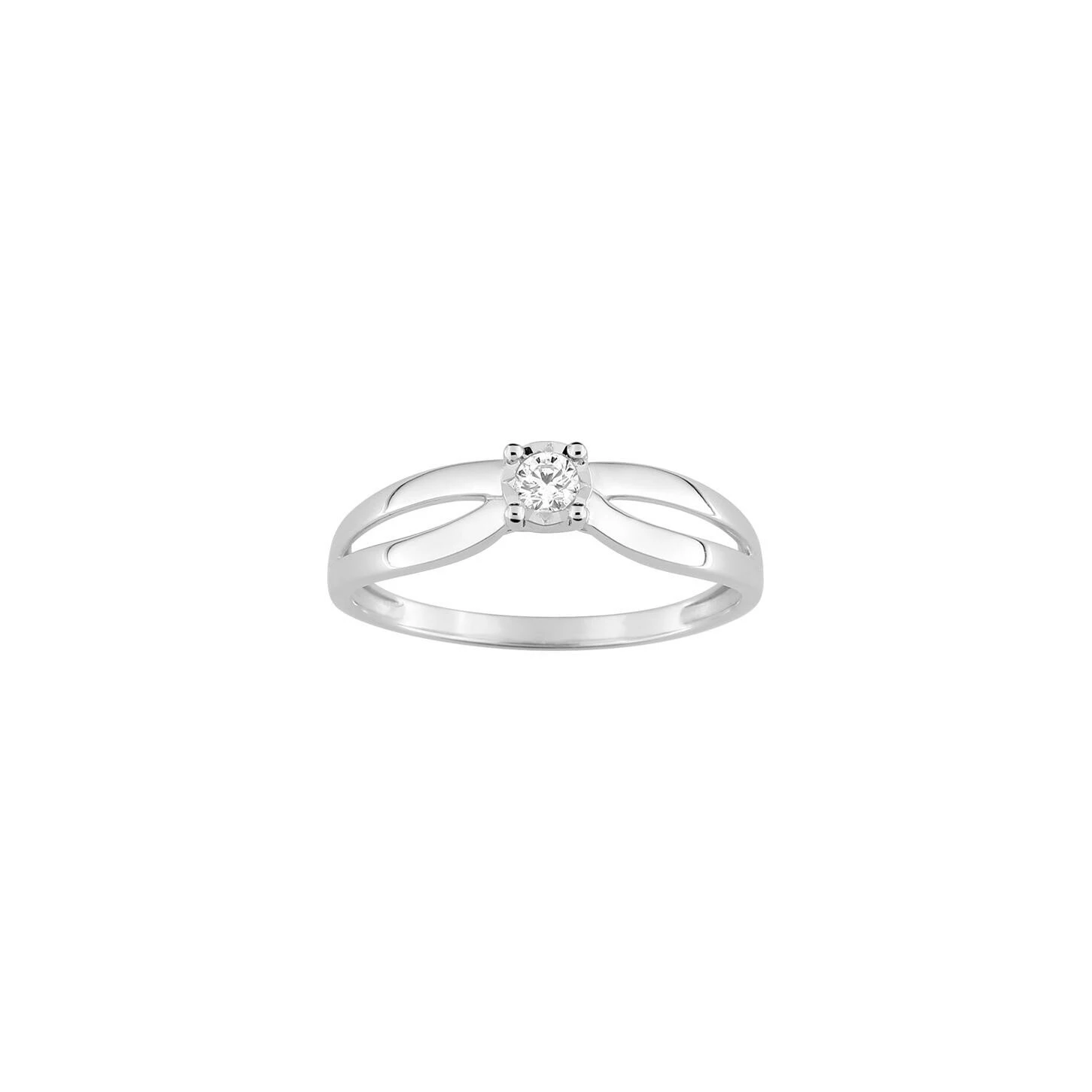 Descours 1893 Bague En Or Blanc Et Diamant, 0.08ct