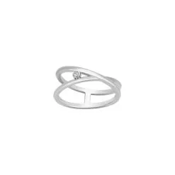 Bague La Garçonne Harmonie Infinie En Argent Et Diamant, Taille 56