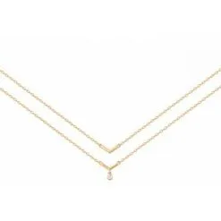 Collier La Garçonne En Plaqué Or Et Diamant