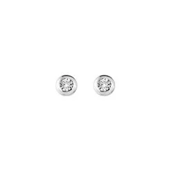 Descours 1893 Puces D'oreilles En Or Blanc Et Diamants, 0.02ct