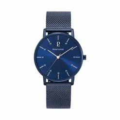 Coffret De Montre Pierre Lannier Cityline 378B466 Avec Un Bracelet En Cuir Bleu Interchangeable