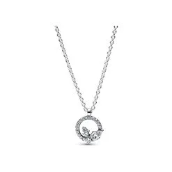 Collier Pandora Cercle & Herbier Scintillant En Argent