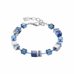 Coeur De Lion Bracelet Cœur De Lion En Acier, Hématites, Cristaux Et Strass