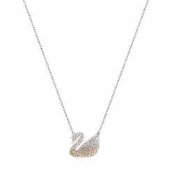 Pendentif Swarovski Iconic Swan En Cristaux Swarovski Et Métal Rhodié