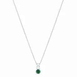 Pendentif Swarovski Attract Trilogy Round En Métal Rhodié Et Cristaux Swarovski