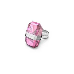 Bague Swarovski Lucent En Métal Rhodié Et Cristaux Swarovski, Taille 55