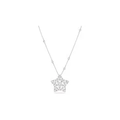 Pendentif Swarovski Stella En Métal Rhodié Et Cristaux Swarovski