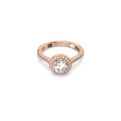 Bague Swarovski Constella En Métal Doré Rose Et Cristaux Swarovski, Taille 55