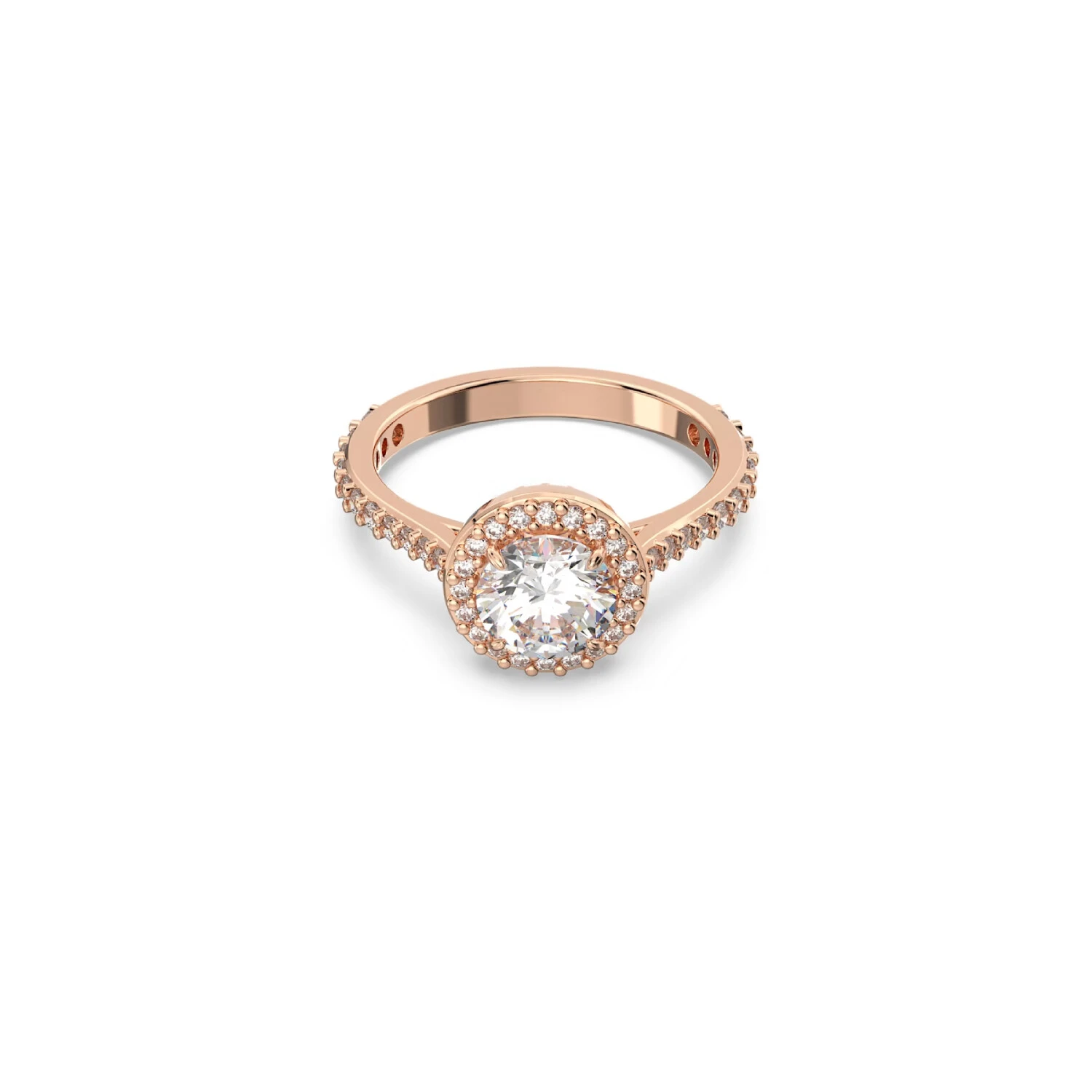 Bague Swarovski Constella En Métal Doré Rose Et Cristaux Swarovski, Taille 55