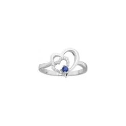 Descours 1893 Bague En Argent, Spinelle Bleue Et Oxyde De Zirconium