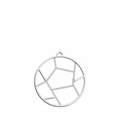 Pendentif Les Georgettes Les Précieuses Girafe Argenté, 45mm