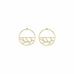 Boucles D'oreilles Créoles Les Georgettes Les Essentielles Tresse Dorées, 43mm