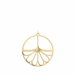 Pendentif Les Georgettes Les Essentielles Bleuet, Finition Dorée, 45mm