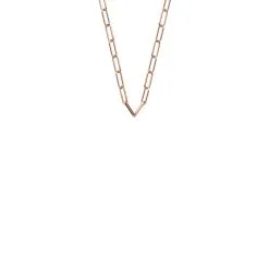 Collier Les Georgettes Rectangle Finition Doré Rose
