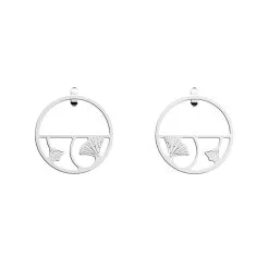 Boucles D'oreilles Créoles Les Georgettes Les Essentielles Flamenco, Finition Argentée, 30mm