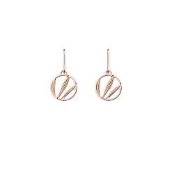 Boucles D'oreilles Dormeuses Les Georgettes Les Essentielles Croisette, Finition Dorée Rose, 16mm