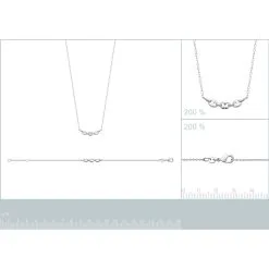 Descours 1893 Bracelet En Argent Rhodié, 18cm