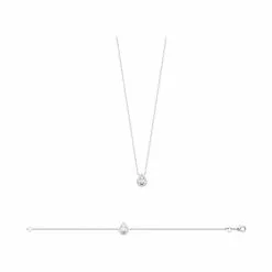 Descours 1893 Bracelet En Argent Rhodié Et Oxydes De Zirconium, 18cm