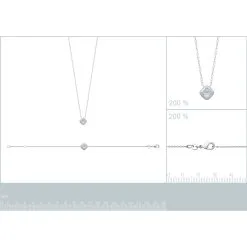 Descours 1893 Bracelet En Argent Rhodié Et Pierre Synthétique, 18cm