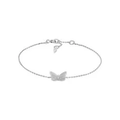 Bracelet FOSSIL Butterflies En Argent Et Oxyde De Zirconium