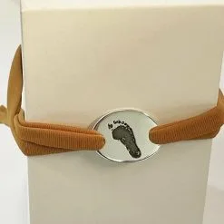 Kyoi Bracelet Petit Galet Lycra En Argent