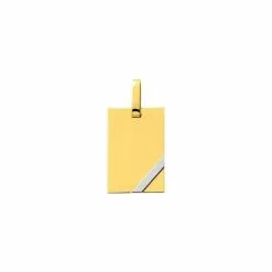 Descours 1893 Pendentif Rectangle En Or Jaune Et Or Blanc